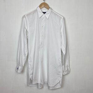 Polo Ralph Lauren 12 Tunic Button-up Shirt White Cotton Preppy Classic
